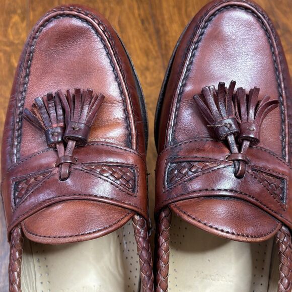 Allen Edmonds Maxfield Shoes Mens‎ Size 9.5 Brown Tassel Dress Loafers Made USA main image 8
